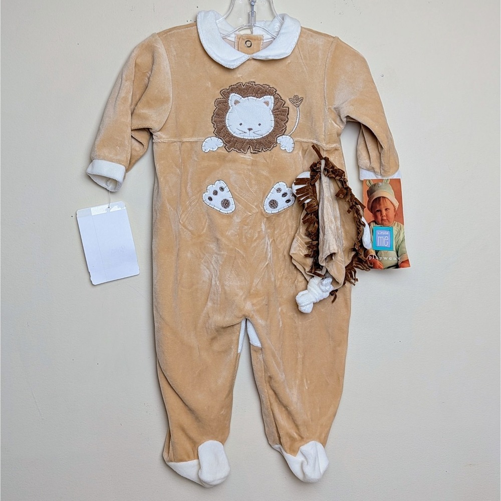 Vintage Little Me Lion Romper Velour Costume w/Hat One Piece New NWT 9 Months